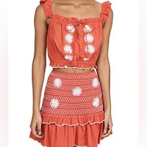 NWT- Saylor Esmeralda  Poppy Set Red, White & Yellow  Size  XS